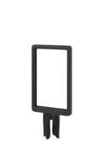 The Designer Series Visiontron 7x11 Sign Frame with Adapter offers a sleek black frame on a white base, combining minimalist style with functionality.