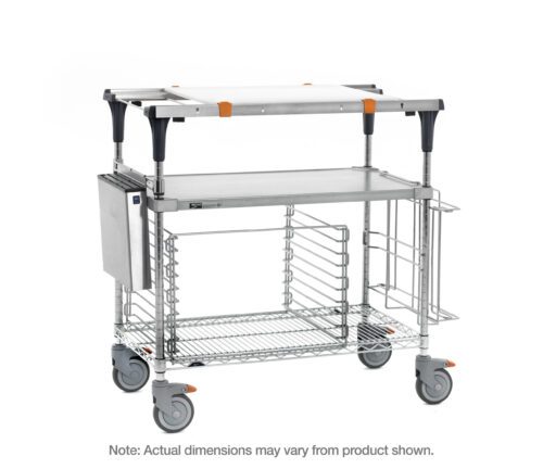 01bjuyjpjvwag2a16ljws2zj1xk7nda6.jpg The Metro MS1830-FGBR-PK2 PrepMate MultiStation 30 Prep Station with Accessory Pack 2 includes a solid galvanized top shelf, Brite Zinc wire bottom shelf, chrome posts, side handles, gray wheels, and an open wire design. Dimensions may differ from those shown.