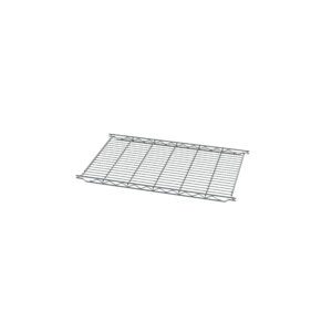 The Metro 1830C Erecta Shelf Wire Shelf measures 18 x 30 and features a rectangular grid design with evenly spaced bars, ideal for use as a shelf or in storage systems. Its shown flat on a white background.