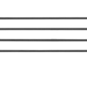 Introducing the Metro L54N-4BL Super Erecta 54 black wire baking rack, featuring a sleek rectangular design with four vertical support legs and two horizontal bars for stability, elegantly displayed against a plain white background.