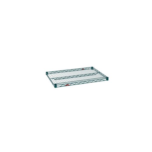0rkwjsoor5p2hv1ovpxcy5ozqlsx3uwv.jpg The Metro Super Erecta 2130NK3 Industrial Wire Shelf features a sturdy rectangular metal grid design in Metroseal Green Epoxy, measuring 21 x 30, and stands out against a white background.