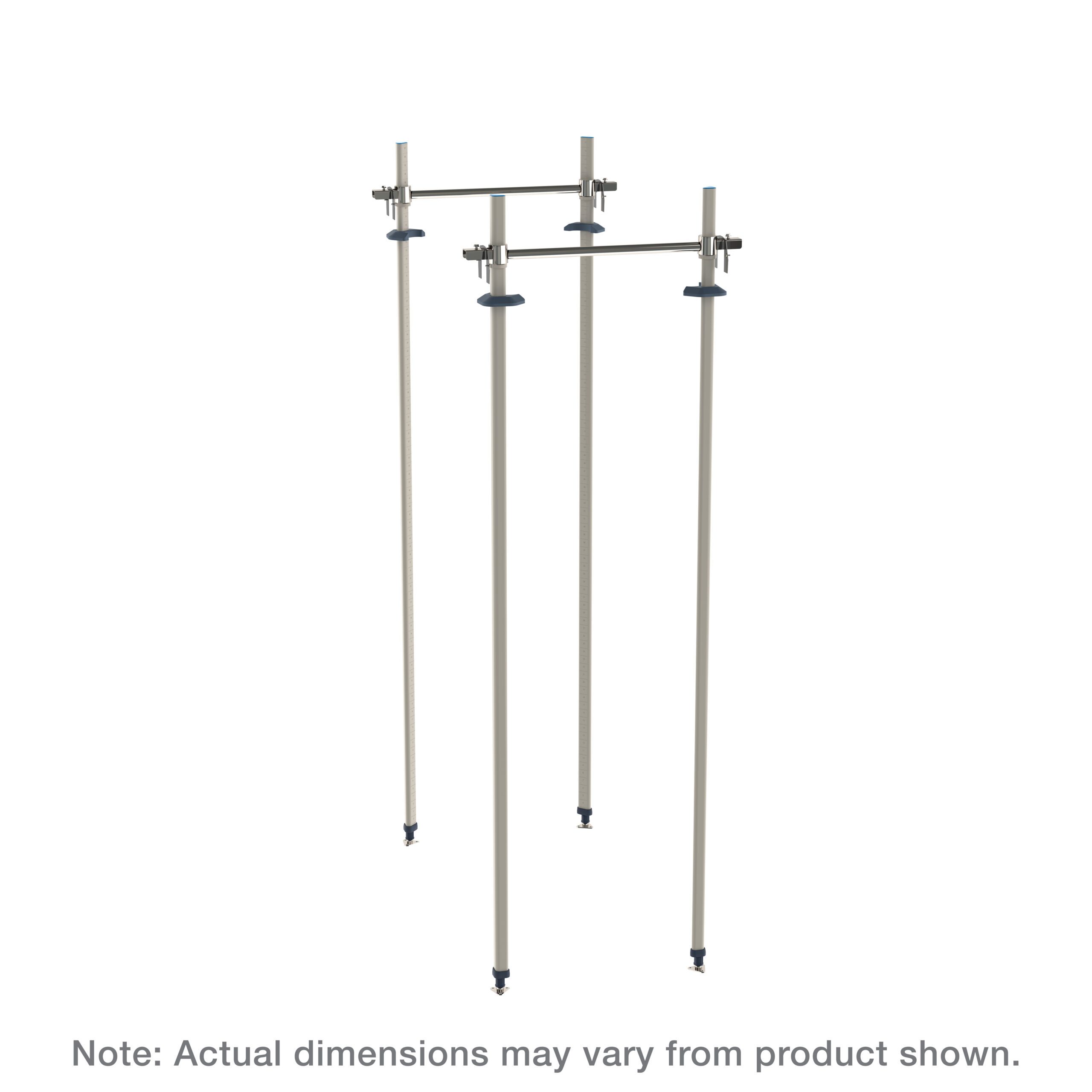 Top-Track Stationary Intermediate Unit Kit for 21" Wide MetroMax Shelving, Polymer Posts