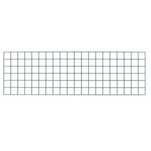A 6x24 rectangular grid on a white background mimics graph paper, showcasing the sleek design of an 18 x 60 Metro WG1860K3 SmartWall Wire Grid in Metroseal Green Epoxy.