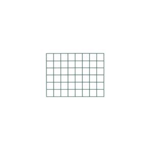 The Metro WG1824K3 SmartWall Wire Grid, 18 x 24, features an orderly grid of 8 rows and 10 columns on a white background, with squares separated by thin lines. It is coated in Metroseal Green Epoxy.