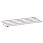 The Metro Super Erecta 3072NK4 Industrial Wire Shelf in Metroseal Gray Epoxy, measuring 30 x 72, features a rectangular grid design with reinforced edges. Its showcased on a plain white background, highlighting its durable structure and compatibility with shelving units.