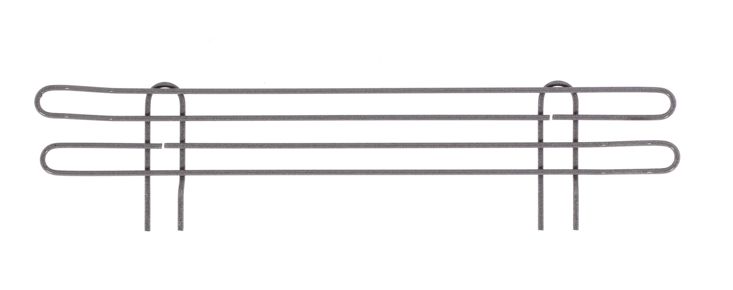 Super Erecta 4" High Ledge for Wire Shelving Metroseal Gray Epoxy
