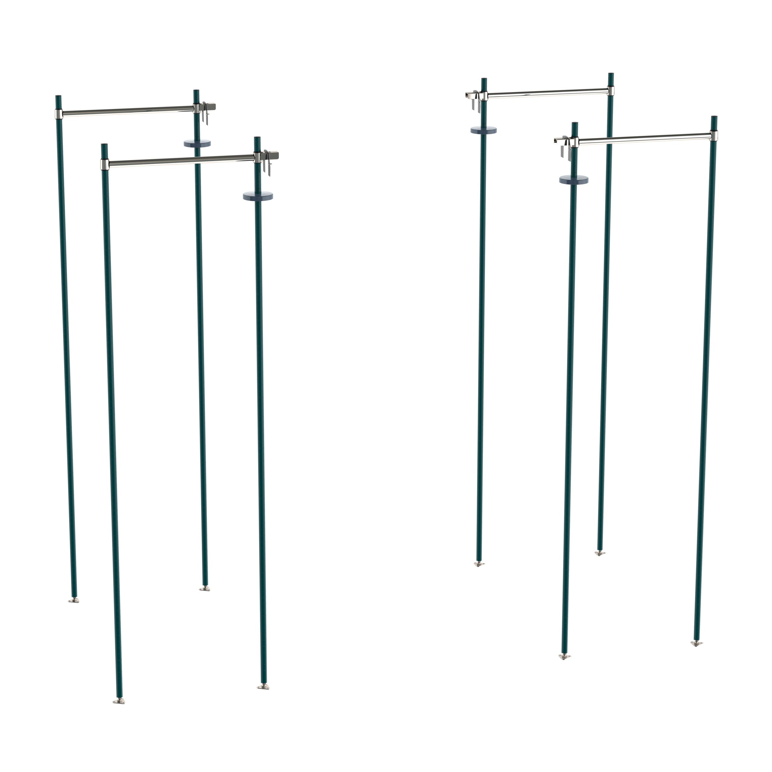 Top-Track Stationary End Unit Kit for 24" Wide Super Erecta Wire Shelving, Metroseal Green Epoxy
