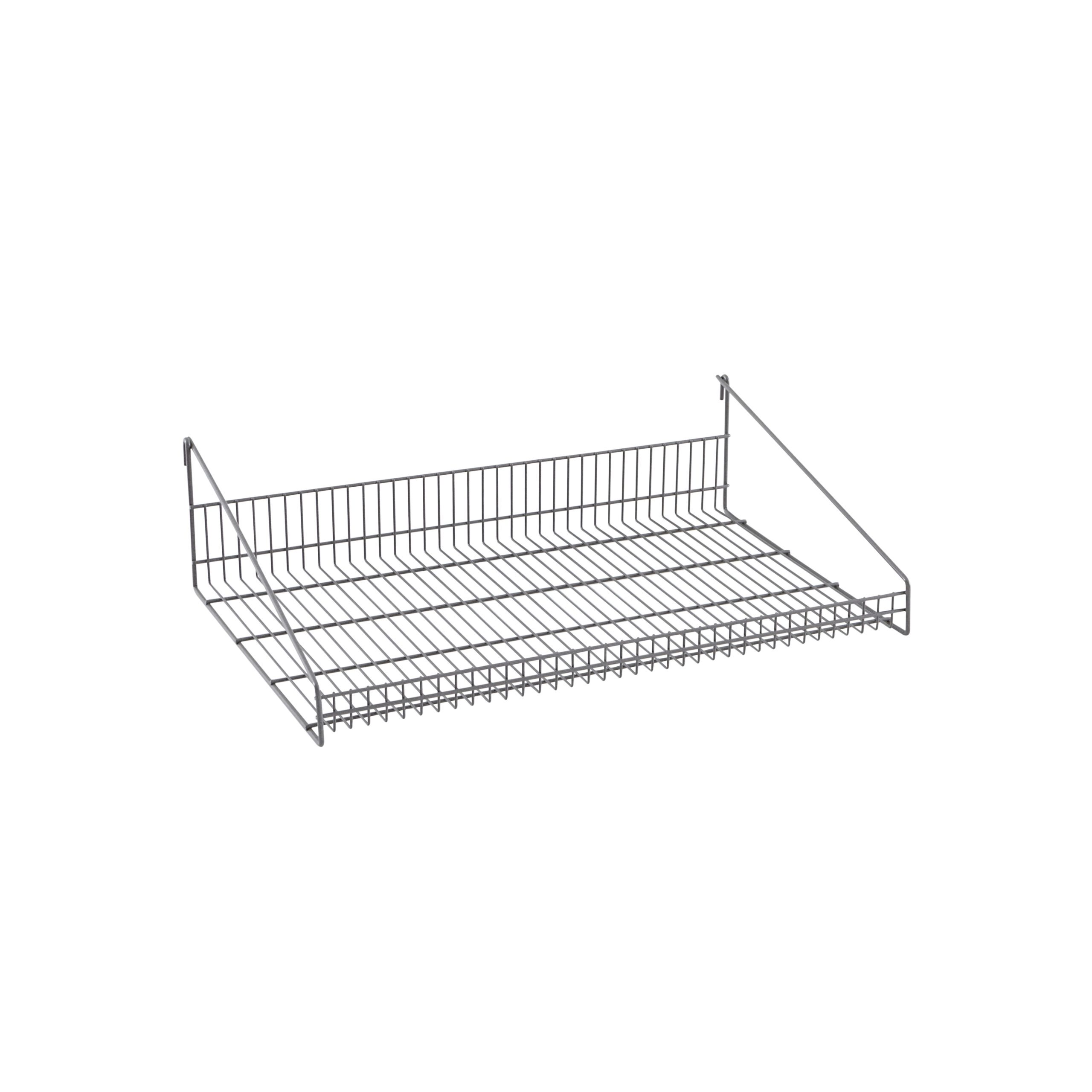 SmartWall Grid Shelf with Retaining Ledge, Metroseal Gray Epoxy