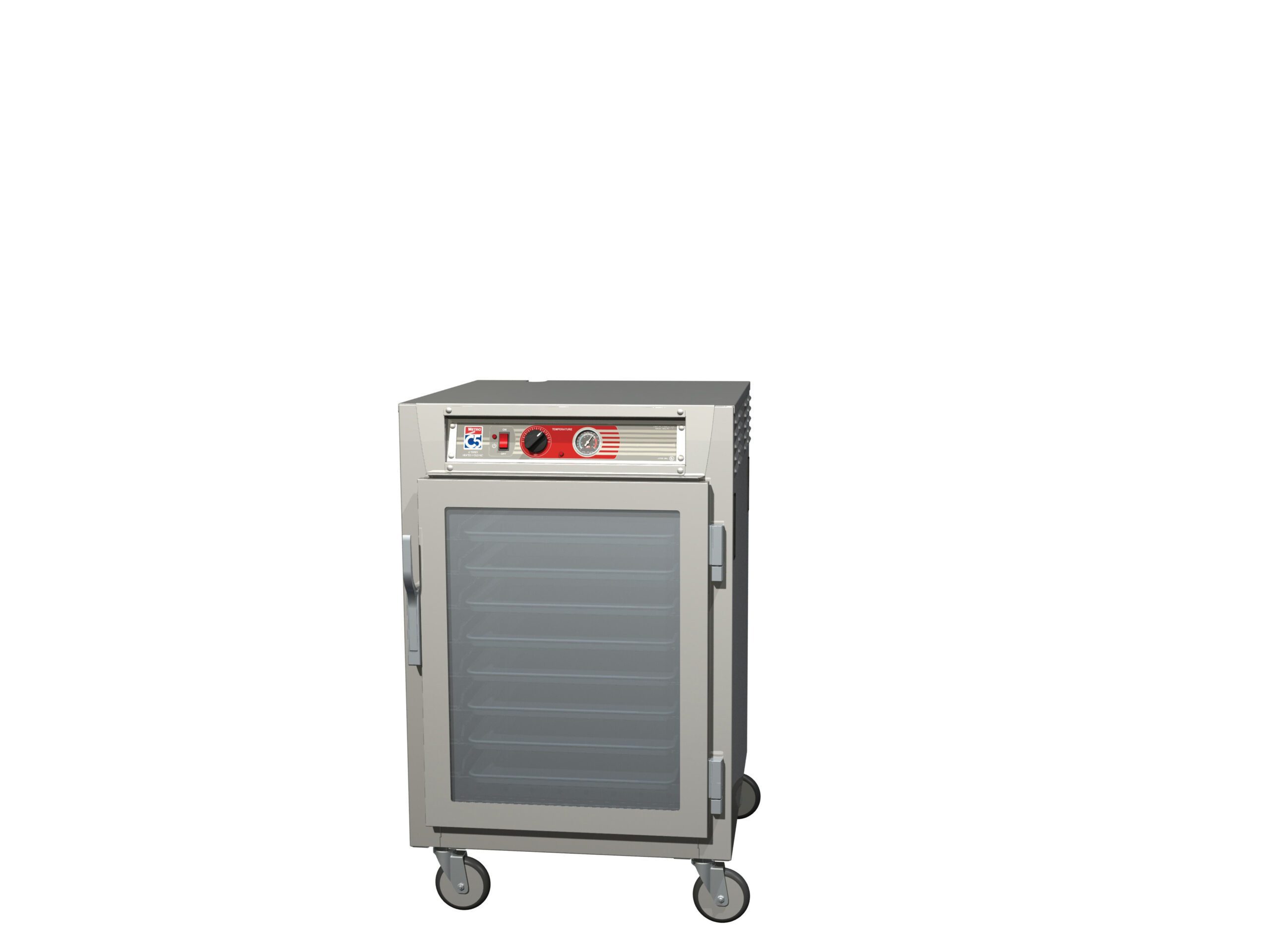 C5 6 Series Insulated Reach-In Holding Cabinet, 1/2 Height, Full Length Clear Door, Universal Wire Slides, 120V, 60Hz, 2000W