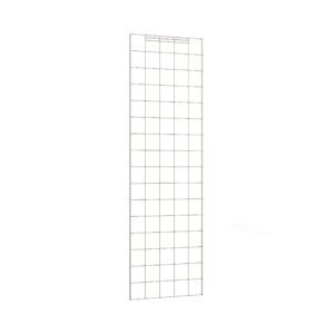 The Metro EP56S Super Erecta Enclosure Panel, made of stainless steel, measures 18.375 x 59.75 and showcases a tall, narrow grid of evenly spaced lines creating square sections against a plain white background.