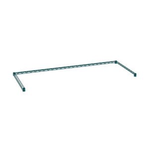 The 24 x 60 Metro SF56N3K3 Super Erecta Three-Sided Double Snake Frame features a Metroseal Green Epoxy finish and an open lattice design resembling a truss structure, set against a plain white background.
