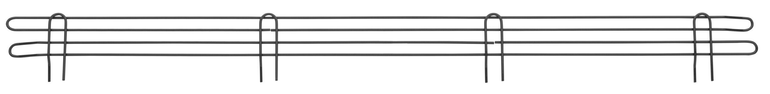 Super Erecta 4" High Ledge for Wire Shelving Black