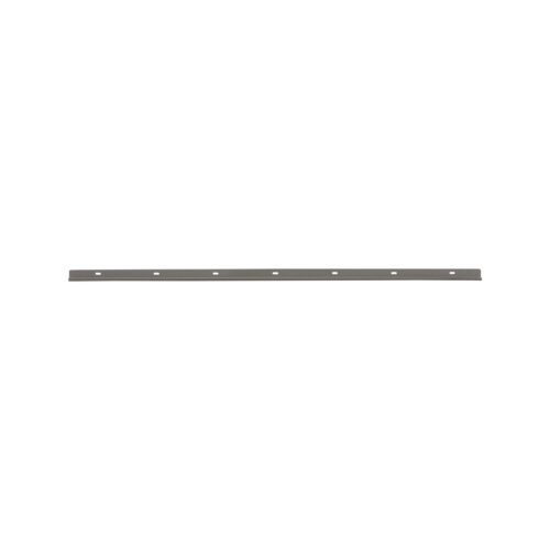 4hro6rht1n70354rd4ckwg3p0neo2ssp.jpg A 56 Metro SW56K4 SmartWall Wall Track in Metroseal Gray Epoxy, featuring evenly spaced holes along its thin metal structure, isolated on a white background.