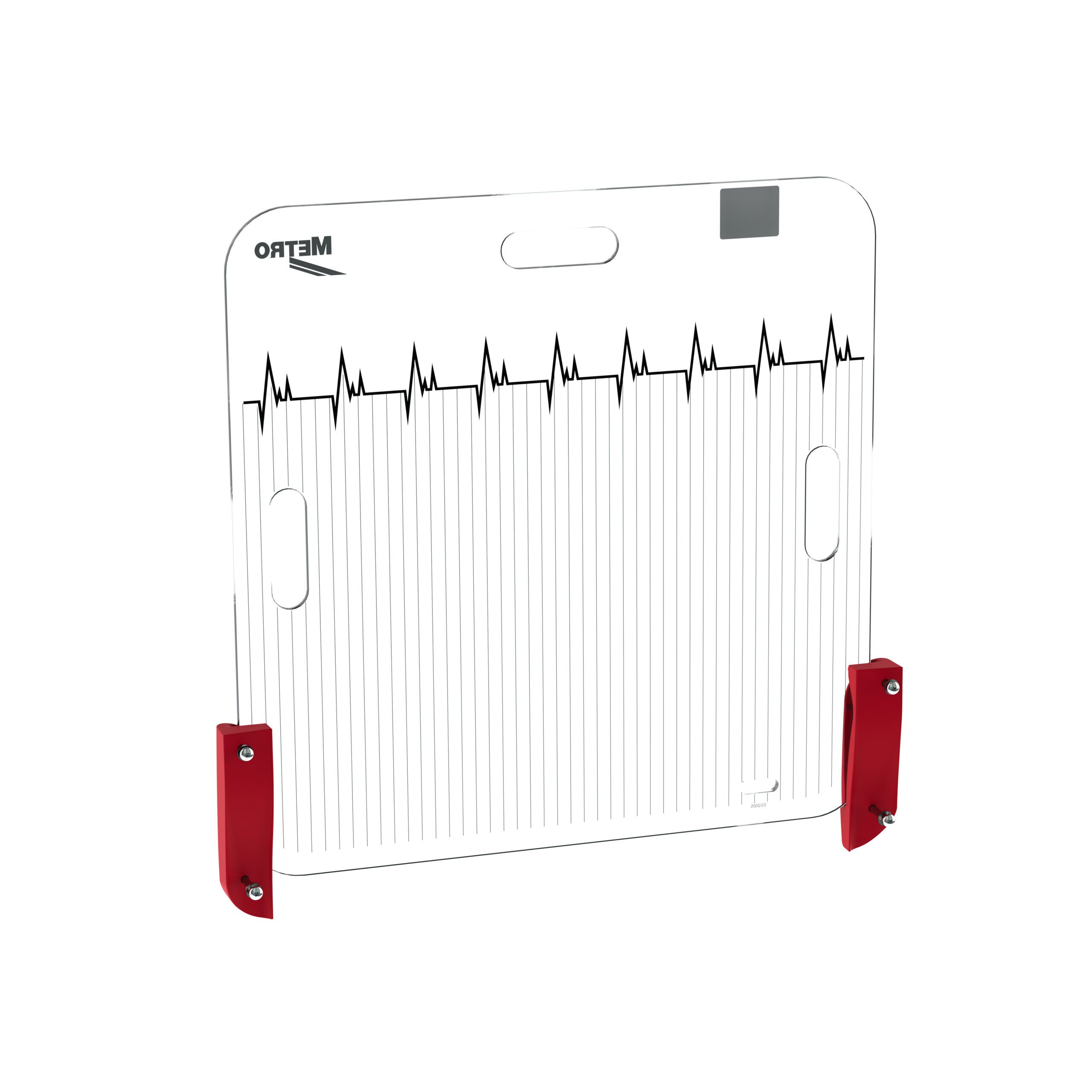 Backboard with Red Rear Assembly Kit for Lifeline and Flexline Carts