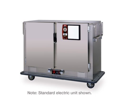 4nnluwu6guawr9k6xlx1l7eznuj9fyd8.jpg The Metro MBQ-120D-QHA Banquet Cabinet, featuring a Quad-Heat Thermal System, is a stainless steel, mobile warming unit with 1650W power at 120V. It includes a control panel, sturdy handles, and wheels for easy transport—a perfect standard electric unit for any event.