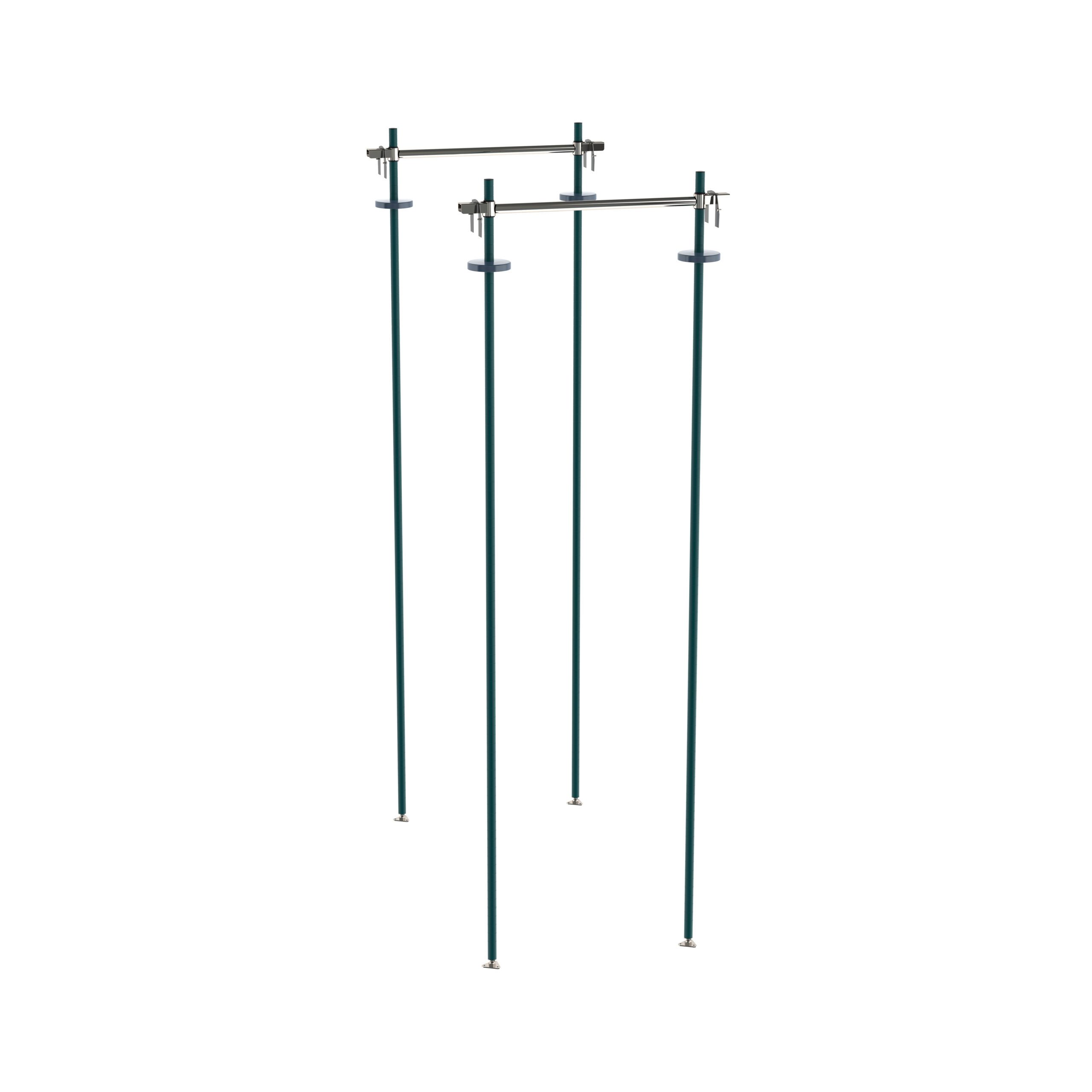Top-Track Stationary Intermediate Unit Kit for 24" Wide Super Erecta Wire Shelving, Metroseal Green Epoxy