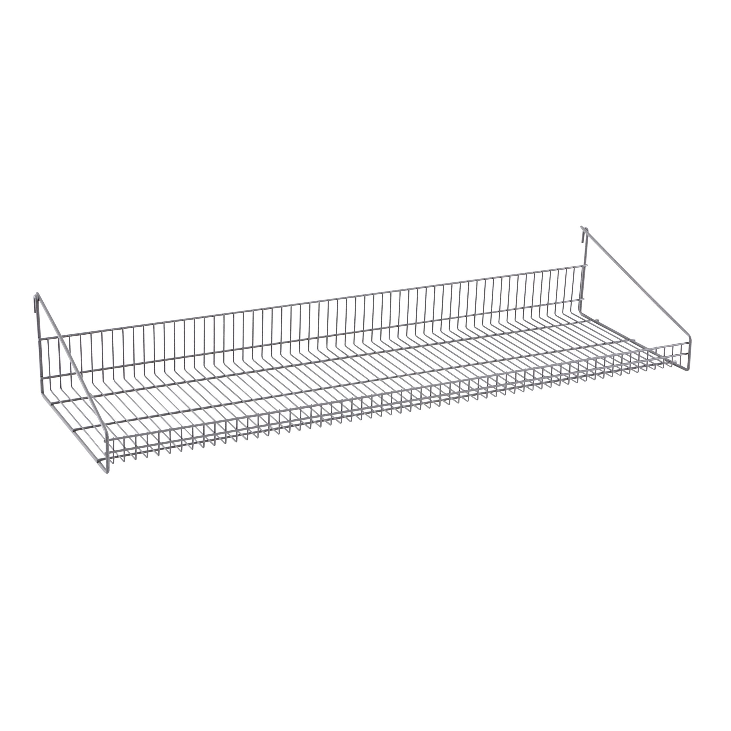 SmartWall Grid Shelf with Retaining Ledge, Metroseal Gray Epoxy
