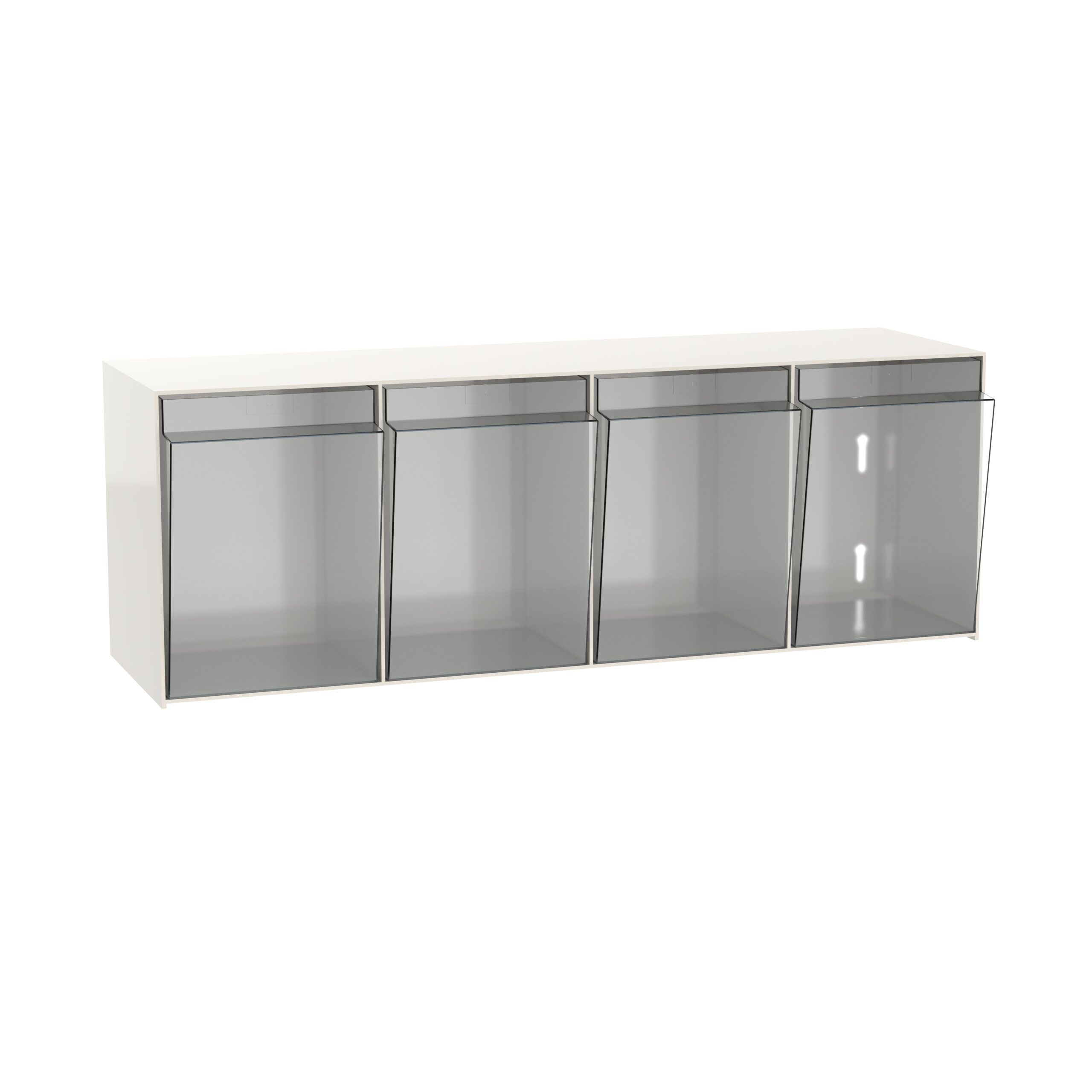 Flexline Tilting 4-Bin Storage Module for Overbridge