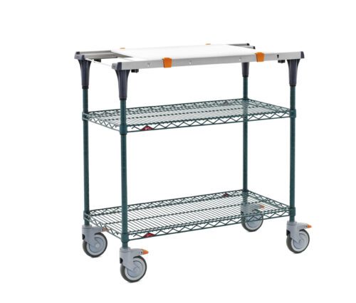6wxfuzdgilgcn82h3zb19f07korqcrrq.jpg The Metro MS1836-NKNK-PK1 PrepMate MultiStation includes a 36 prep station with a Metroseal Green Epoxy top and bottom shelves, supported by matching posts. Its mobile on four wheels, ideal for versatile organizational needs.