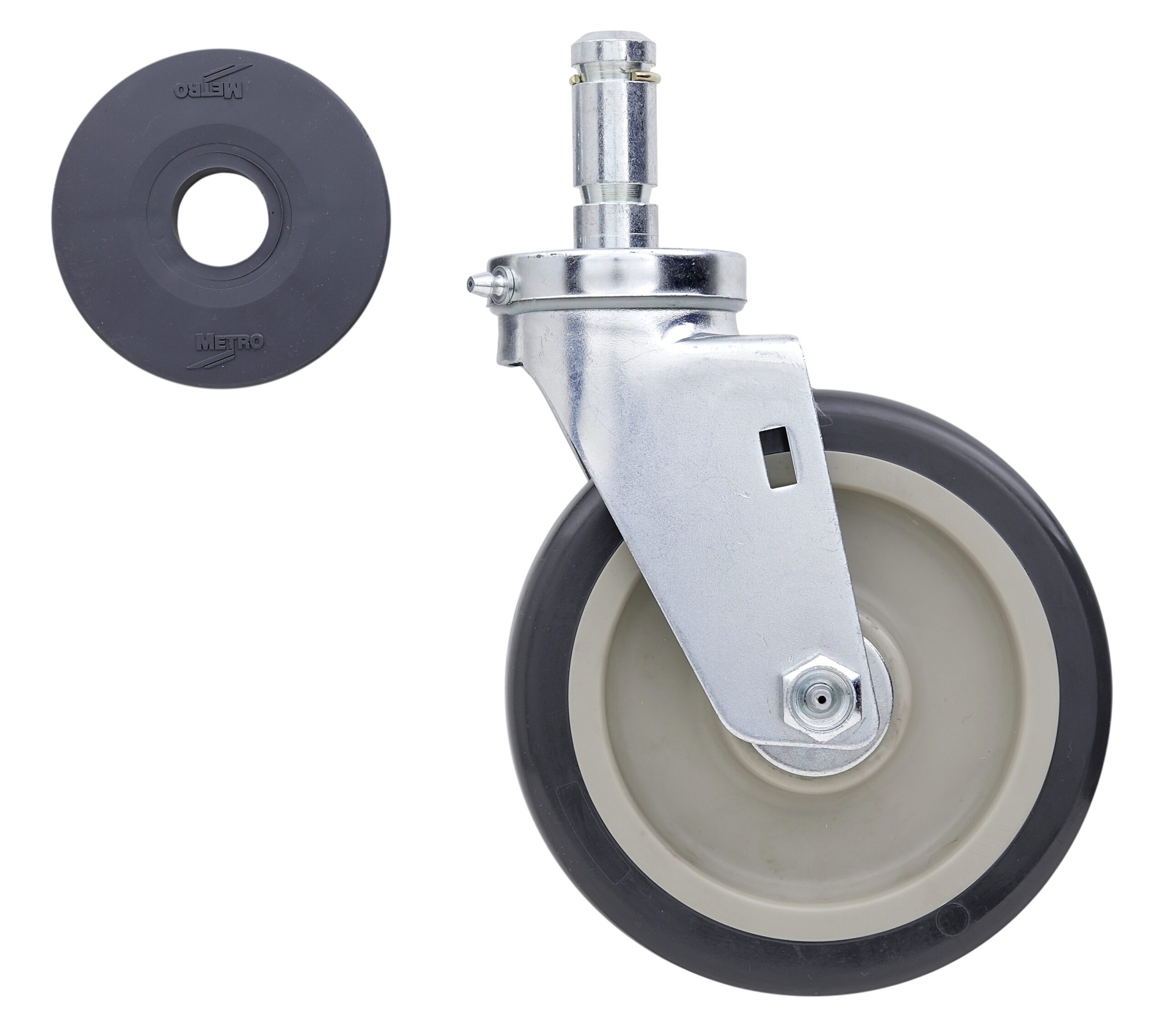 6" Polyurethane Swivel Stem Caster for Super Erecta Industrial Wire Shelving Racks