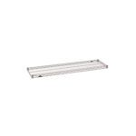 The Metro Super Erecta 1448NK4 Industrial Wire Shelf, in Metroseal Gray Epoxy finish, offers a grid-like surface for storage with supportive edges. Its 14 x 48 rectangular design is perfect for organization and durability.