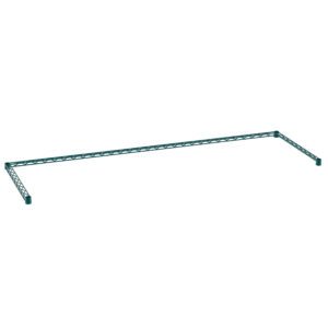 The Metro SF57N3K3 Super Erecta Three-Sided Double Snake Frame, in Metroseal Green Epoxy and measuring 24 x 72, features triangular patterns with short vertical extensions at each end against a white background.
