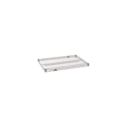 The 21 x 30 Metro Super Erecta 2130NK4 Industrial Wire Shelf in Metroseal Gray Epoxy offers a sleek, durable finish with a functional and visually appealing rectangular grid pattern on a plain white background.