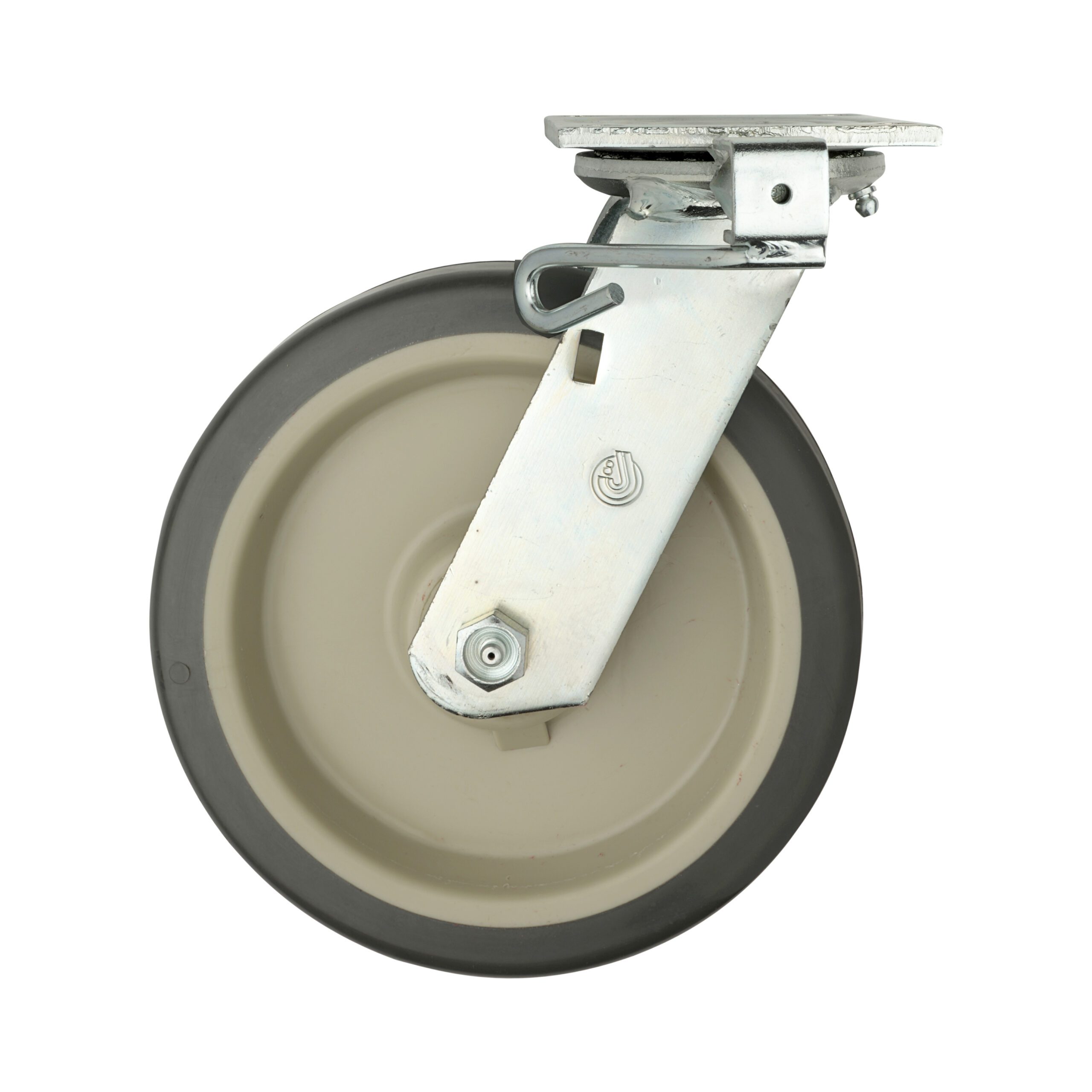 8" Polyurethane Swivel/Rigid Lock C-Plate Caster for Made-to-Order Truck Dollies