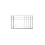 The Metro WG1830K4 SmartWall Wire Grid, measuring 18 x 30 with a Metroseal gray epoxy finish, showcases a pristine white background defined by thin light gray lines forming a rectangular grid of 10 rows and 18 columns for versatile organization.