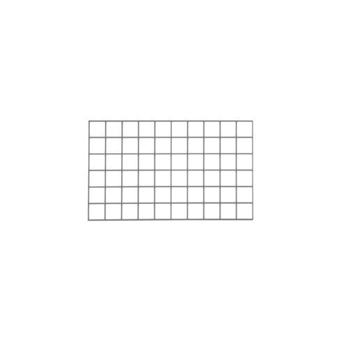 The Metro WG1830K4 SmartWall Wire Grid, measuring 18 x 30 with a Metroseal gray epoxy finish, showcases a pristine white background defined by thin light gray lines forming a rectangular grid of 10 rows and 18 columns for versatile organization.