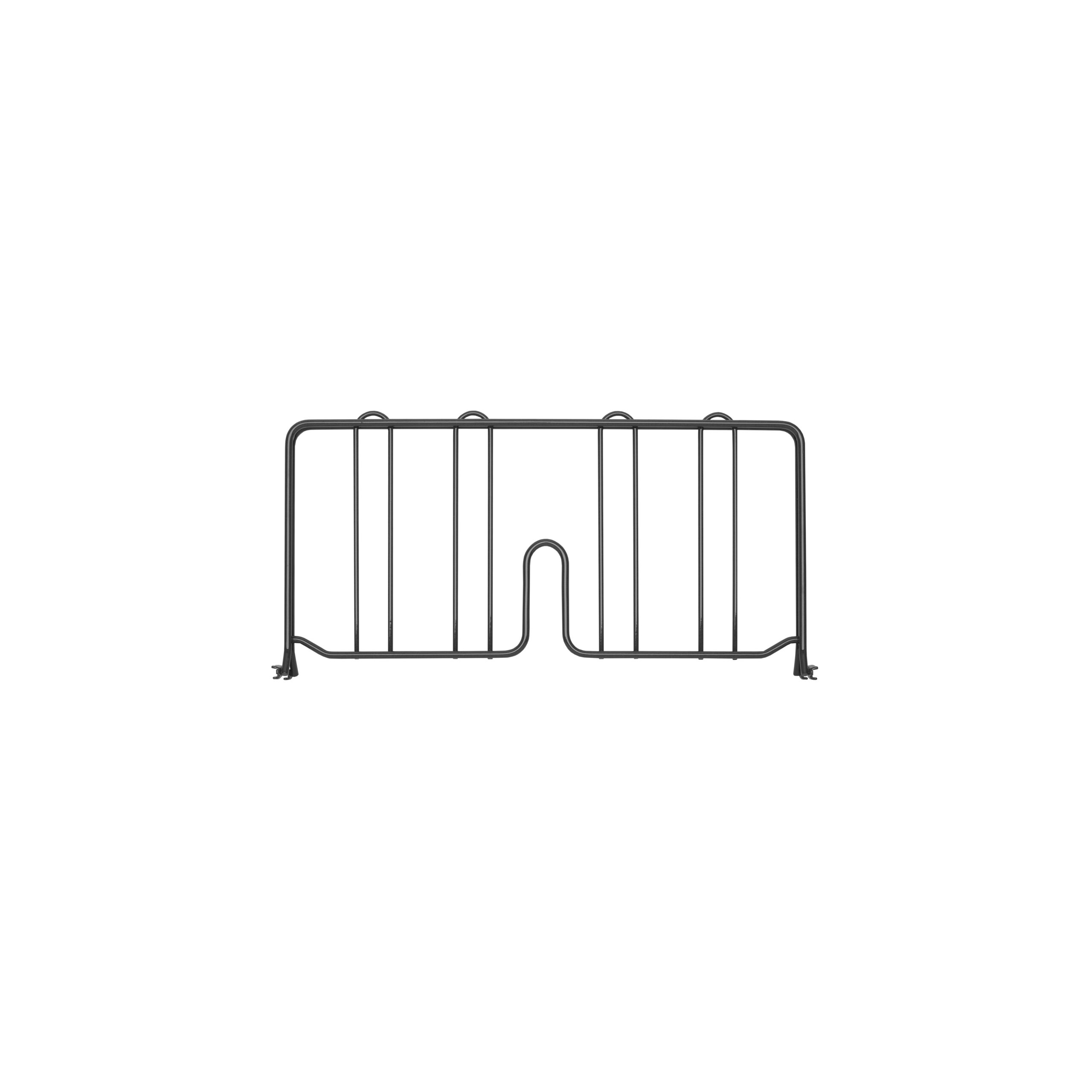Super Erecta 8" High Shelf Divider for Wire Shelves, Black