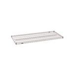 Introducing the Metro Super Erecta 2454NK4: a 24 x 54 rectangular wire shelf in Metroseal Gray Epoxy, featuring a grid pattern, reinforced edges, and adjustable brackets for optimal organizing or storage.