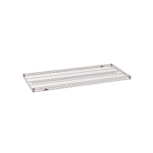 90l7gwddb5lcasylkl4onl8nzndtnri7.jpg Introducing the Metro Super Erecta 2454NK4: a 24 x 54 rectangular wire shelf in Metroseal Gray Epoxy, featuring a grid pattern, reinforced edges, and adjustable brackets for optimal organizing or storage.