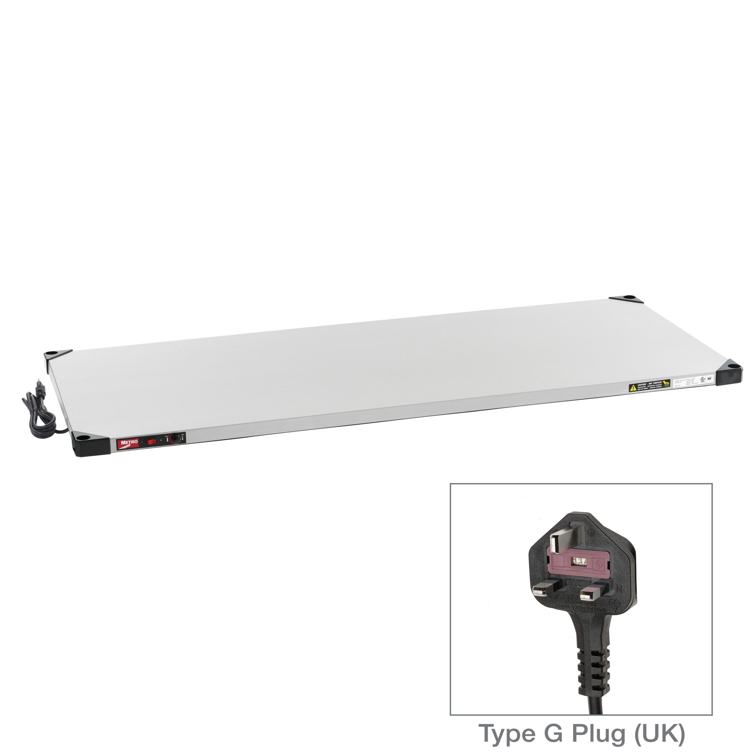 Super Erecta Hot Heated Shelf, 220-240V, 672- Type G Plug