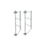 The Metro 12WB3C Erecta Shelf Wall Mounts, intended for wire shelves, can stylishly hold a surfboard vertically. With sturdy brackets and angled arms, they offer reliable support for weight and shape when creatively repurposed.