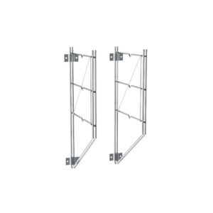 The Metro 12WB3C Erecta Shelf Wall Mounts, intended for wire shelves, can stylishly hold a surfboard vertically. With sturdy brackets and angled arms, they offer reliable support for weight and shape when creatively repurposed.