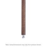The Metro 33P-DCH Super Erecta SiteSelect Industrial Wire Shelving Post in Copper Hammertone is a 33 tall brown cylindrical leg with a speckled pattern and adjustable metal foot, shown on a white background. Note: Actual dimensions may vary from product shown.