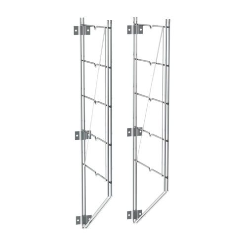 a3h2ul8lmm0jxd3noj1ub7g4162jbv4t.jpg The steel trellis wall panels, compatible with Metro 12WB5C Erecta Shelf Wall Mounts, feature horizontal and diagonal rods. They provide vertical plant support, include mounting brackets for easy wall installation, and blend simplicity with functionality.