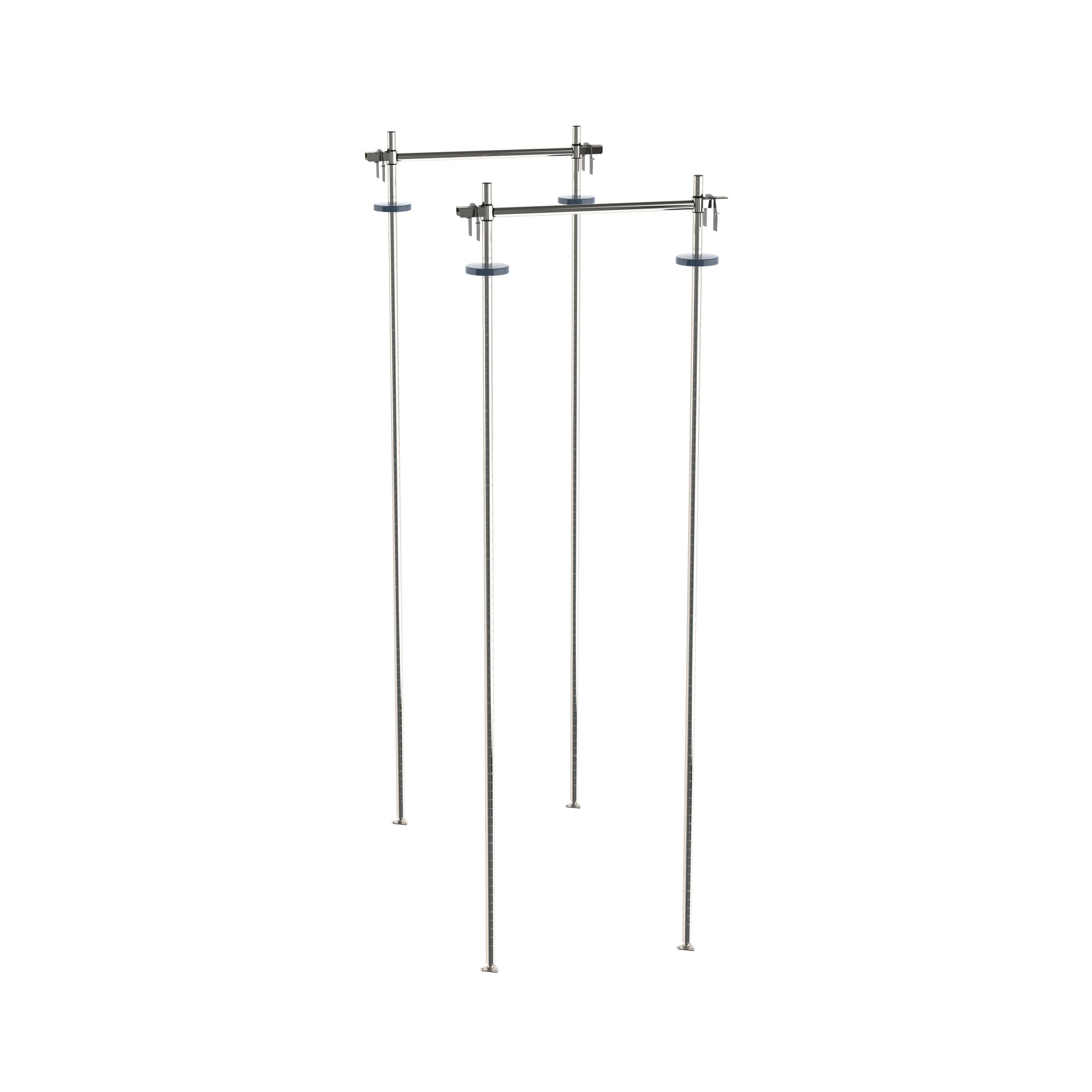 Top-Track Stationary Intermediate Unit Kit for 24" Wide Super Erecta Wire Shelving
