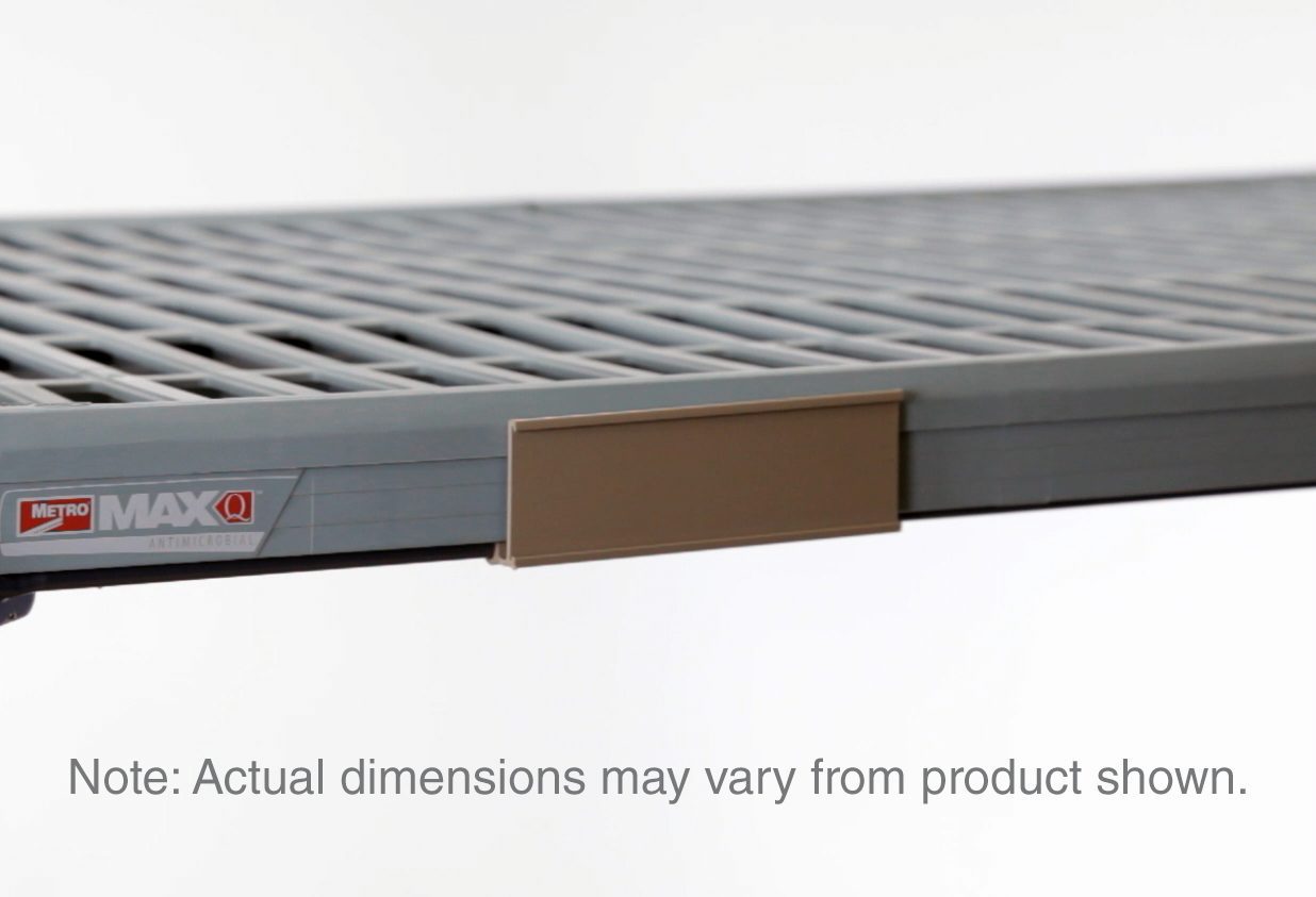 Metro MQ04LH Label Holder for Super Erecta Pro and MetroMax Q Industrial Plastic Shelving, Tan, 4" L