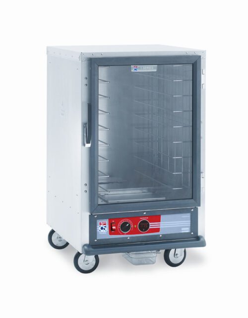 a8c1t169v1qz5idqsv7kmzfruqxgz9i6.jpg The Metro C515-HXFC-4 C5 1 Series Holding Cabinet is a sleek, 1/2 height mobile unit with a transparent door, fixed wire slides, and four wheels. It includes wire shelves and control buttons on a red front base panel. Powered by 220-240V at 50/60Hz with 1681-2000W.
