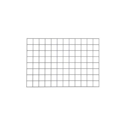 The Metro WG2436K4 SmartWall Wire Grid, measuring 24 x 36, features evenly spaced squares on a white background and a durable Metroseal Gray Epoxy finish, ideal for organizing your space.