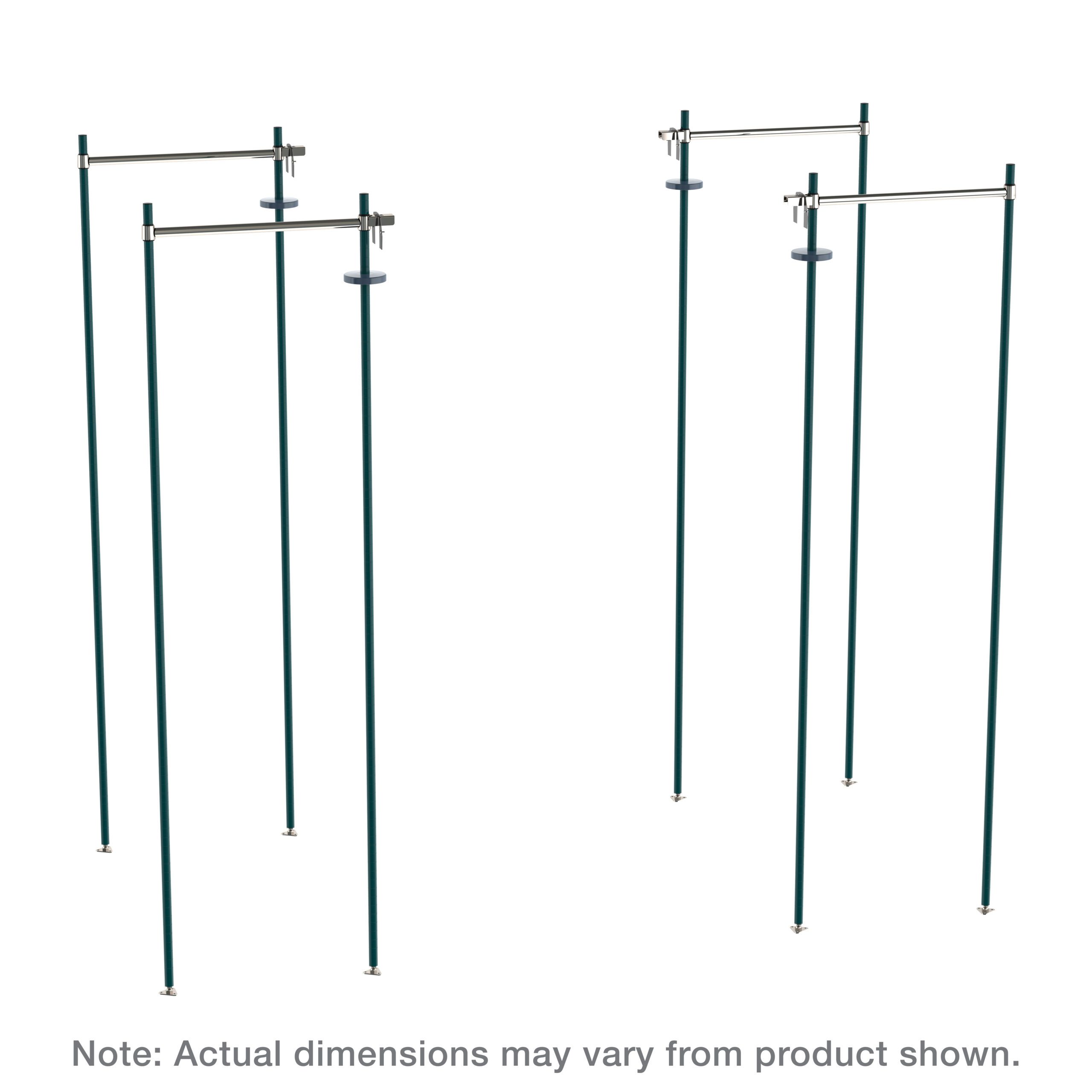 Top-Track Stationary End Unit Kit for 18" Wide Super Erecta Wire Shelving, Metroseal Green Epoxy