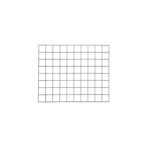 The rectangular grid, similar to a Metro WG2430K4 SmartWall Wire Grid in Metroseal Gray Epoxy, measures 24 by 30 and features 10 rows and 15 columns of squares on a crisp white background.