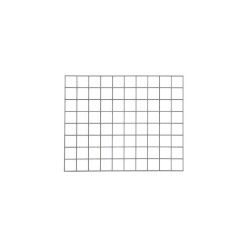 The rectangular grid, similar to a Metro WG2430K4 SmartWall Wire Grid in Metroseal Gray Epoxy, measures 24 by 30 and features 10 rows and 15 columns of squares on a crisp white background.