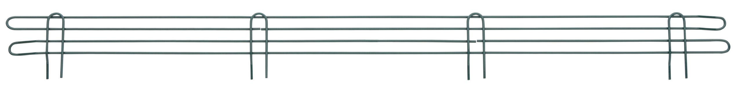 Super Erecta 4" High Ledge for Wire Shelving Metroseal Green Epoxy