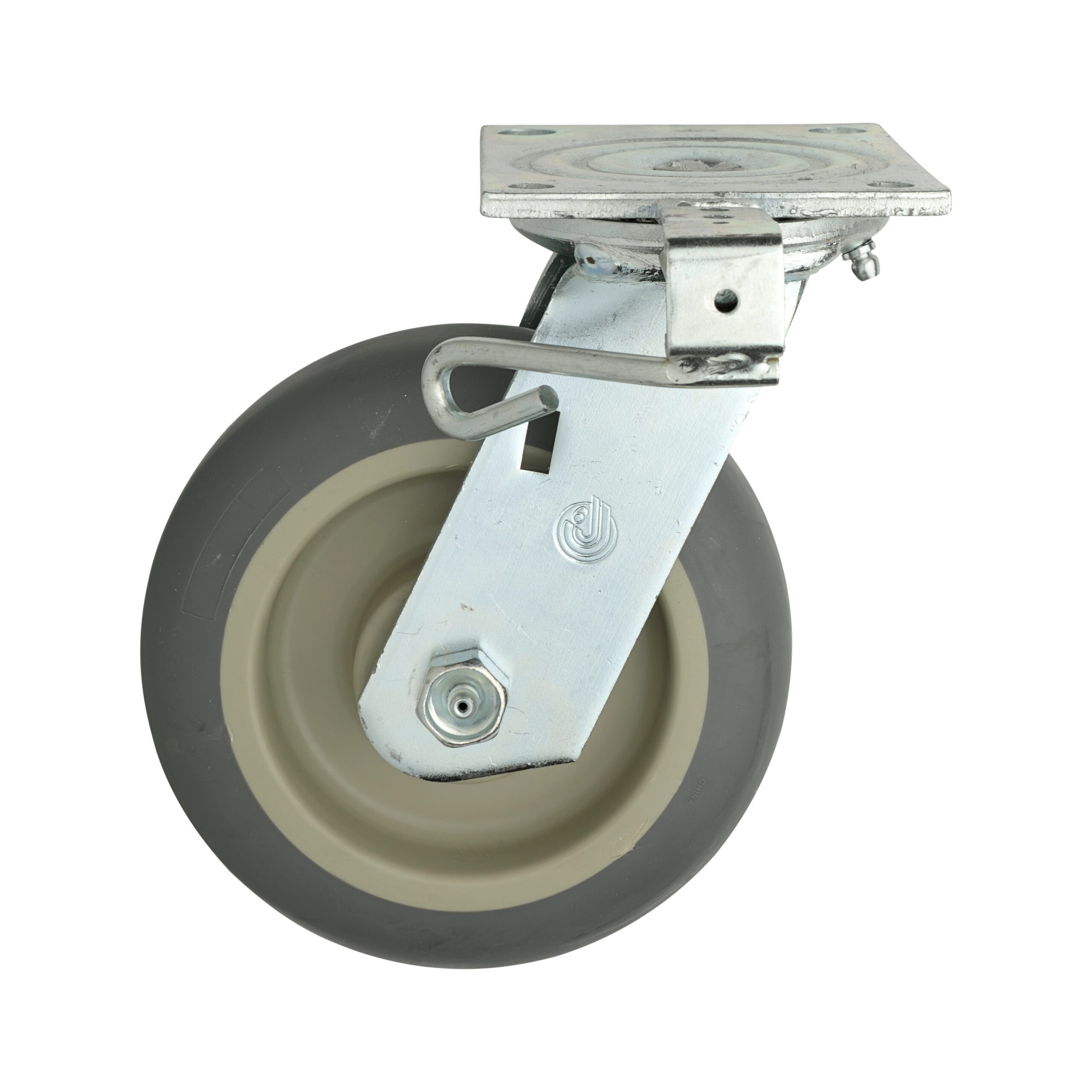 6" High Modulus Donut Swivel/Rigid Lock C-Plate Caster for Made-to-Order Truck Dollies