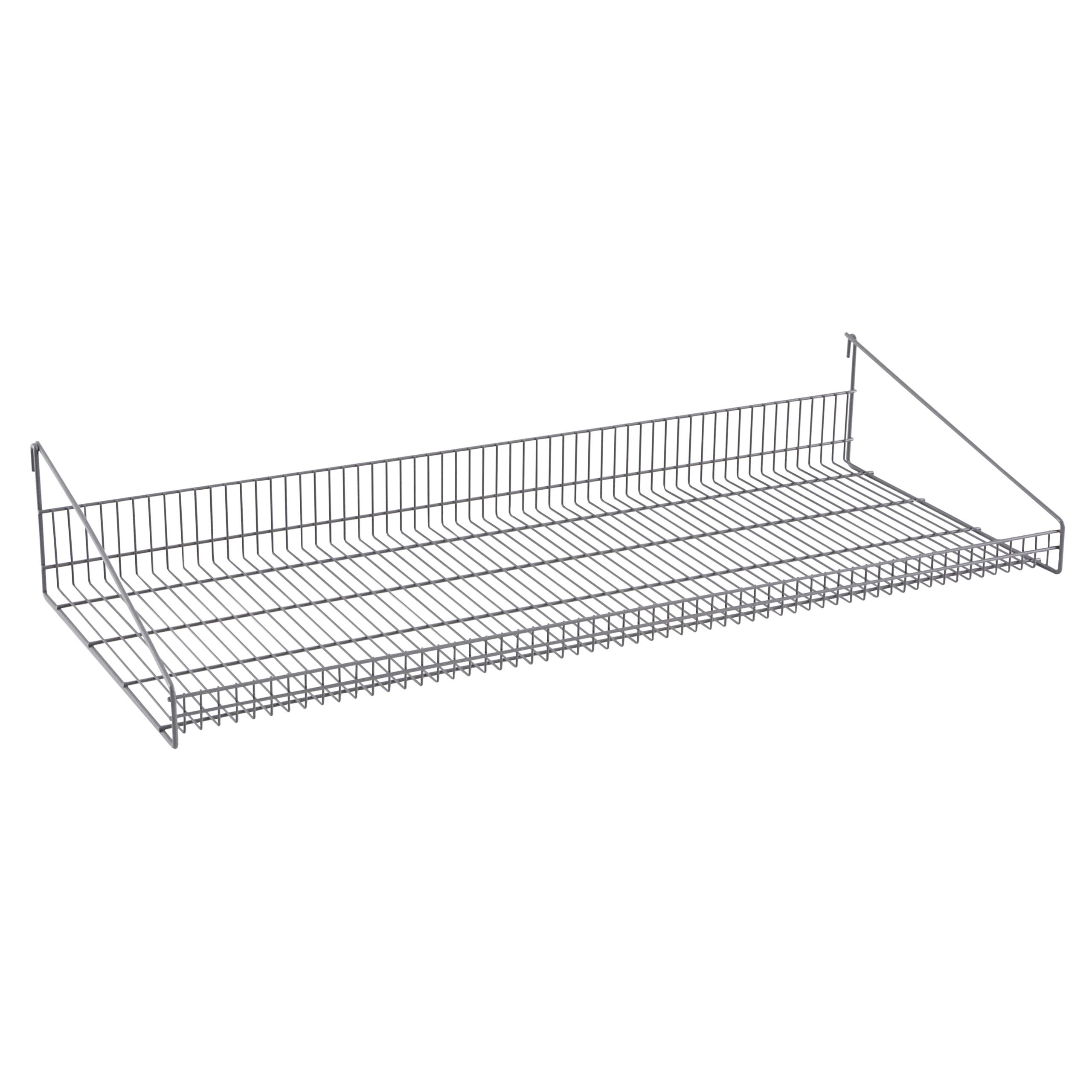 SmartWall Grid Shelf with Retaining Ledge, Metroseal Gray Epoxy