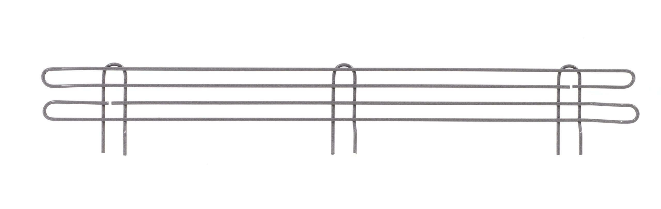 Super Erecta 4" High Ledge for Wire Shelving Metroseal Gray Epoxy