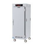 The Metro C589L-SFS-L C5 8 Series is a full-height, full-length solid door holding cabinet with lip load aluminum slides, operating at 120V, 60Hz, and 1440W. Its designed for efficient food warming with caster wheels and a professional appearance.